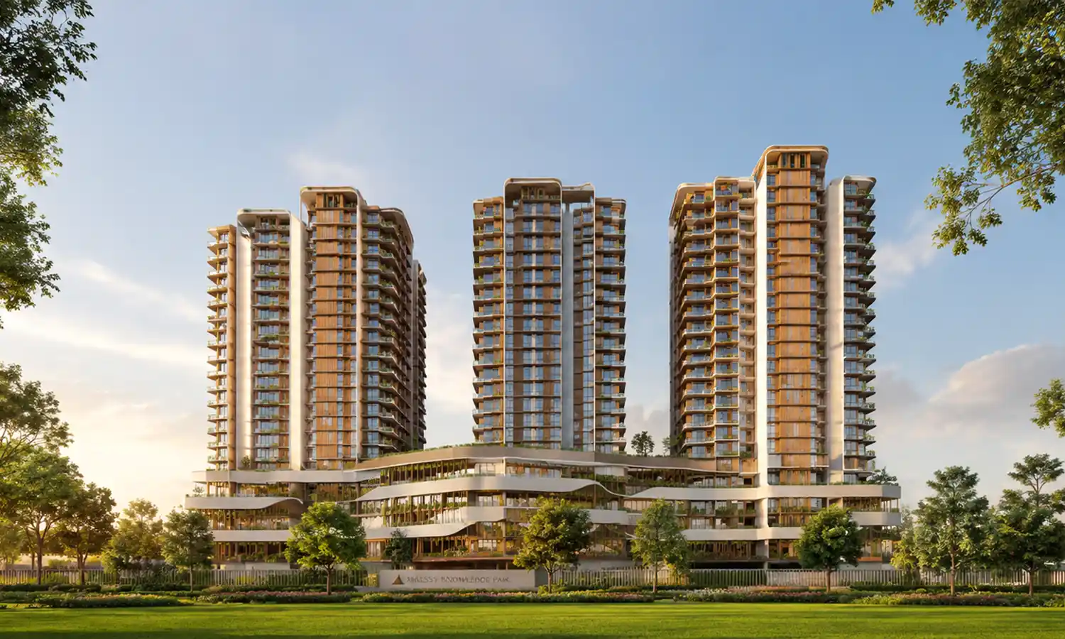 Residences and open green